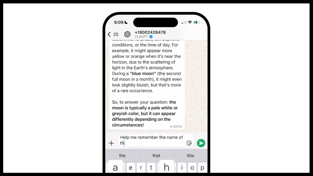 WhatsApp üzerinde ChatGPT kullanımı